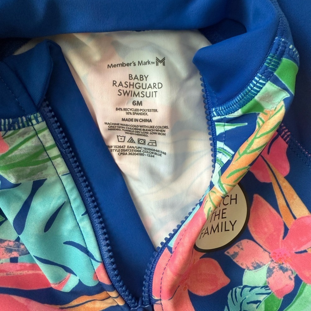 Tropical Blue Kids Rashguard - Picture 5 of 10